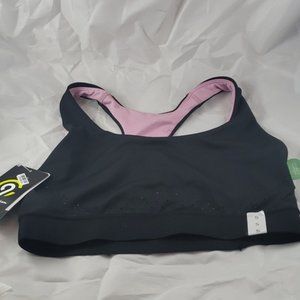 Champion Women's Black & Purple Core Compression Sports Bra Size Small